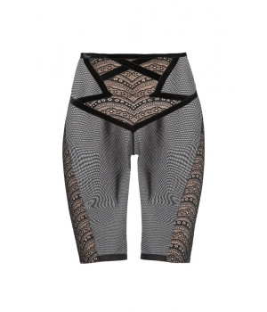 SHORTS LE JOURNAL INTIME "MARIE-ANTOINETTE" HIGH-WAISTED SHORTS (BLACK)